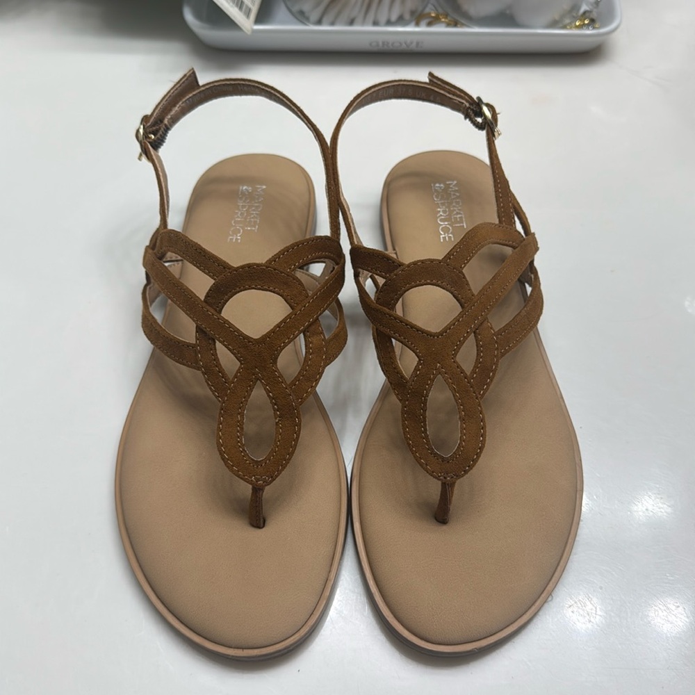 Brown suede sandals Market & Spruce